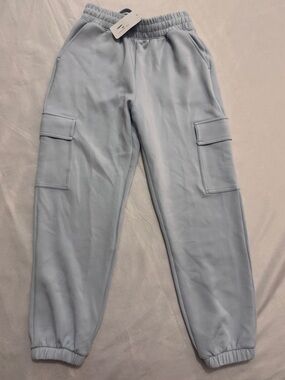 NWT Rae Mode Super Soft Light Blue Cargo Jogger Pants - MEDIUM